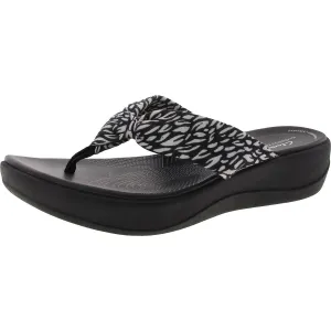 261698724075 Womens Cushioned Footbed Manmade Slide Sandals