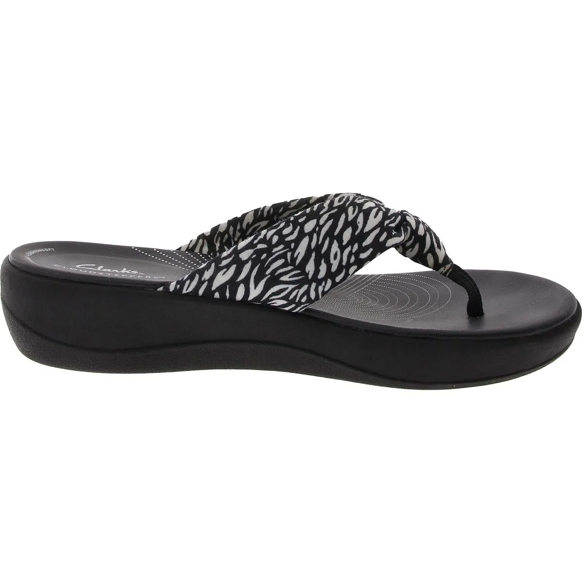 261698724075 Womens Cushioned Footbed Manmade Slide Sandals