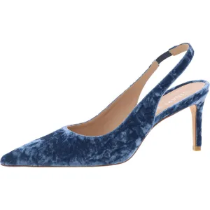 75 Womens Covered Heel Velvet Slingback Heels