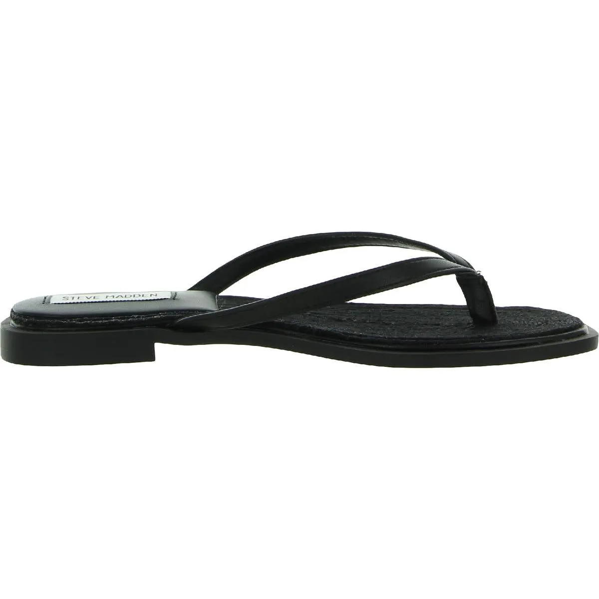 Abela Womens Faux Leather Toe Post Flip-Flops