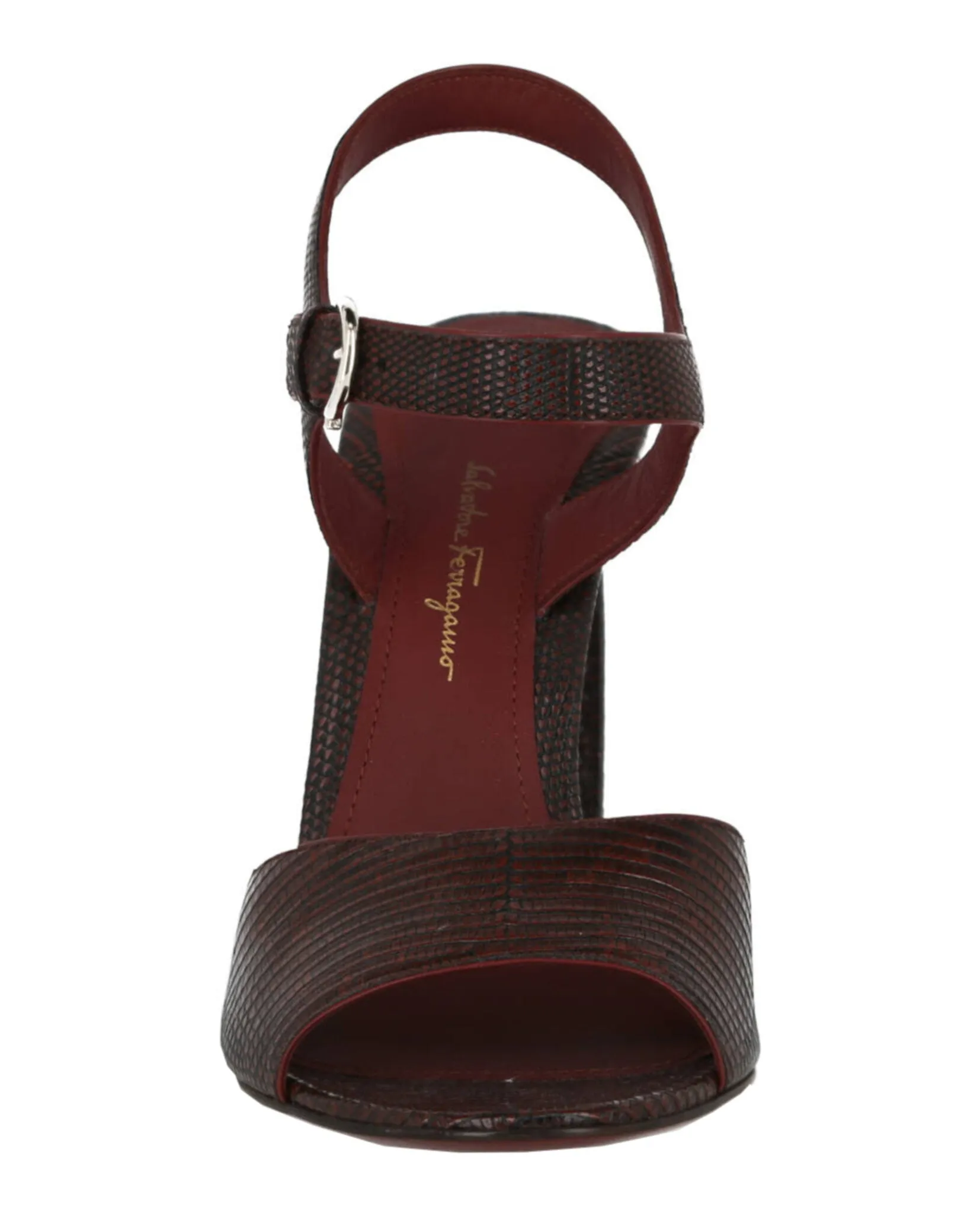 Aede Lizard Embossed Heel Sandal
