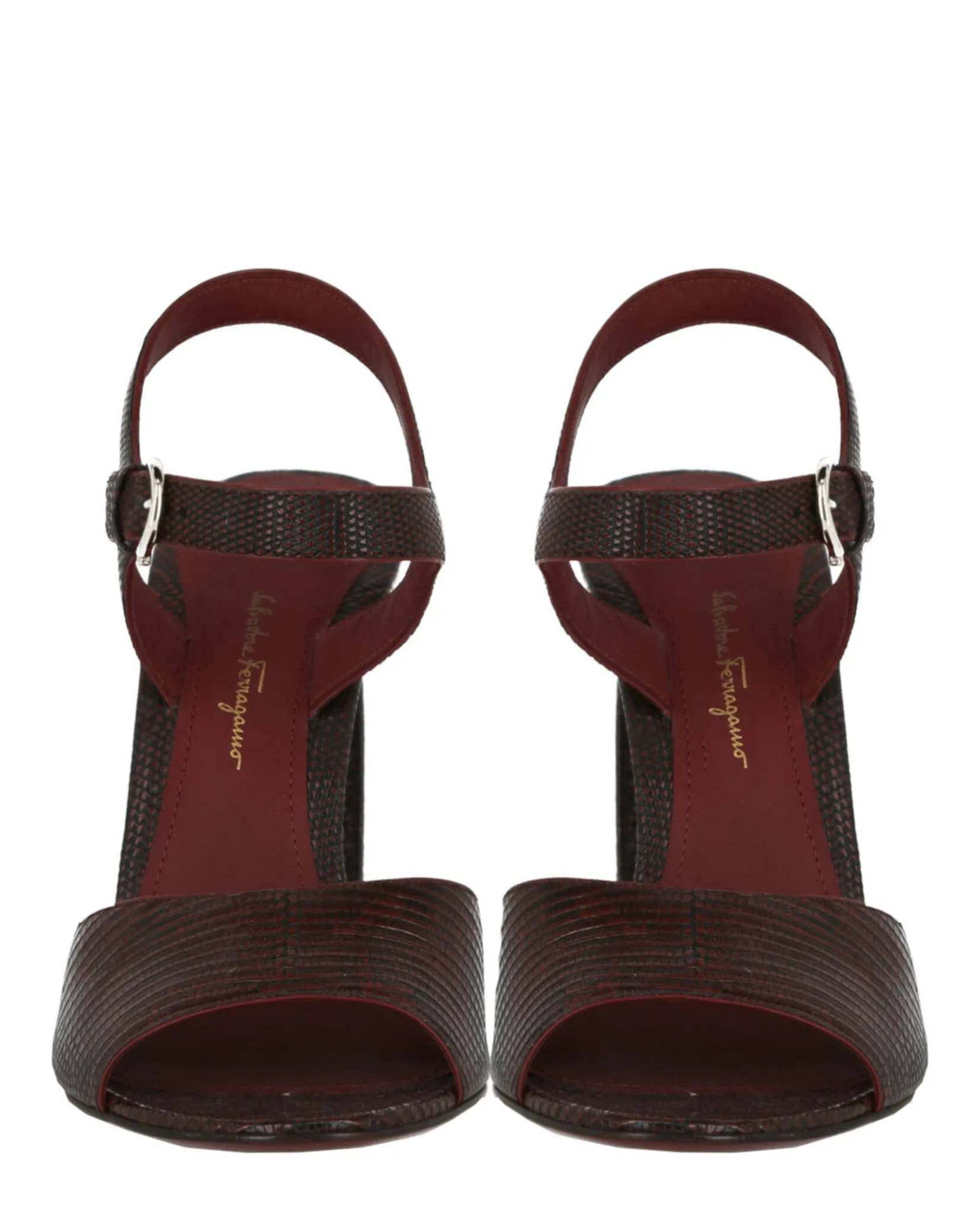Aede Lizard Embossed Heel Sandal