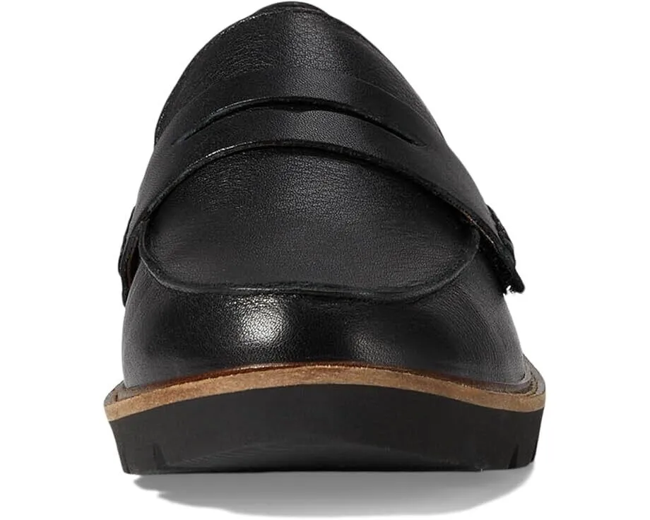 Aetrex Collette Flat Womens US 11.5-12 Black Leather Slip On Loafer Shoes FZP579