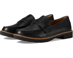 Aetrex Collette Flat Womens US 11.5-12 Black Leather Slip On Loafer Shoes FZP579