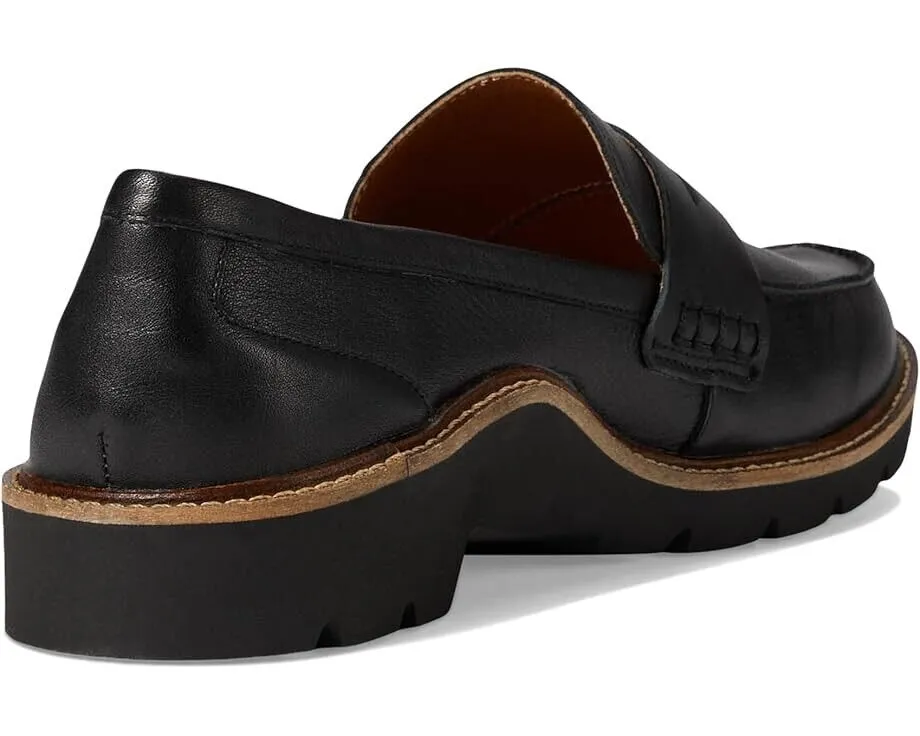 Aetrex Collette Flat Womens US 11.5-12 Black Leather Slip On Loafer Shoes FZP579
