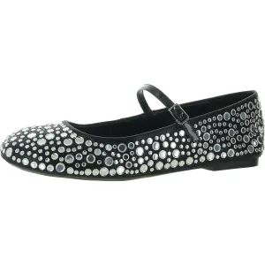 AILITHA Womens Embellished Man Made Mary Janes
