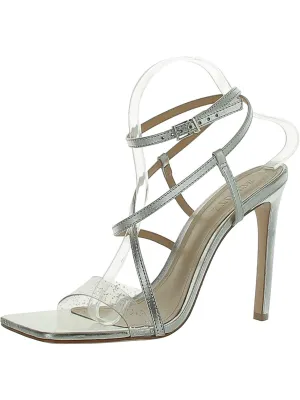 AISHA Womens Leather Square toe Heels