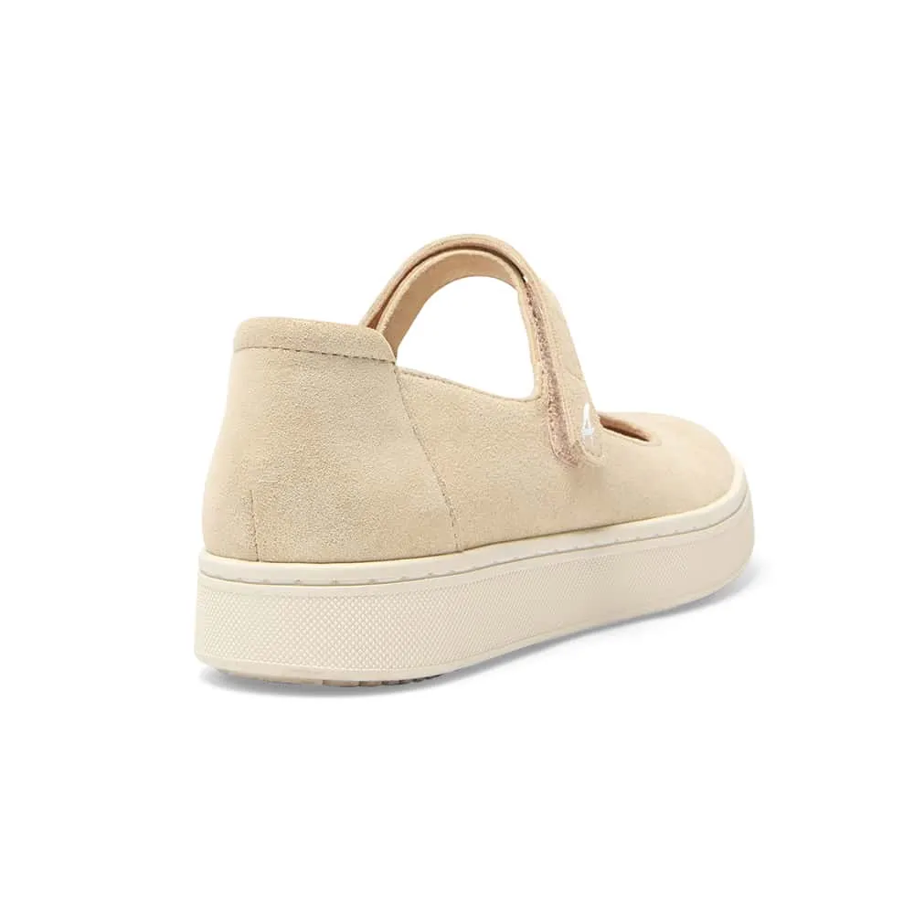 Albany Flat in Gold Metallic Suede Suede