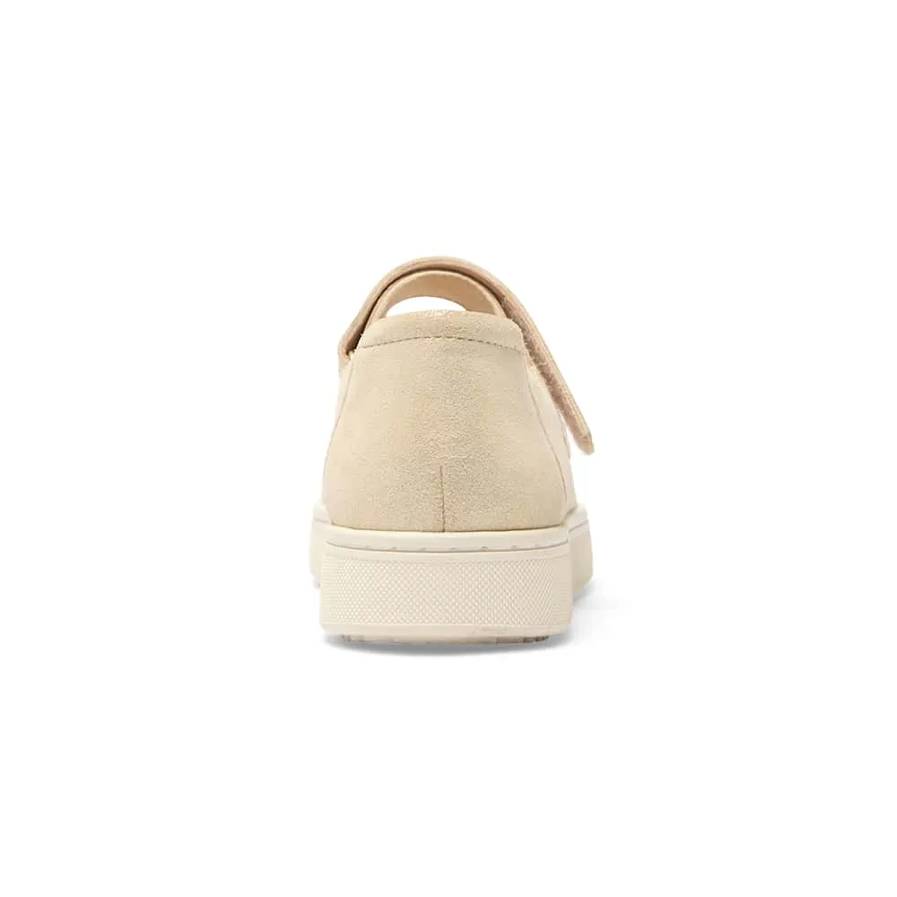 Albany Flat in Gold Metallic Suede Suede