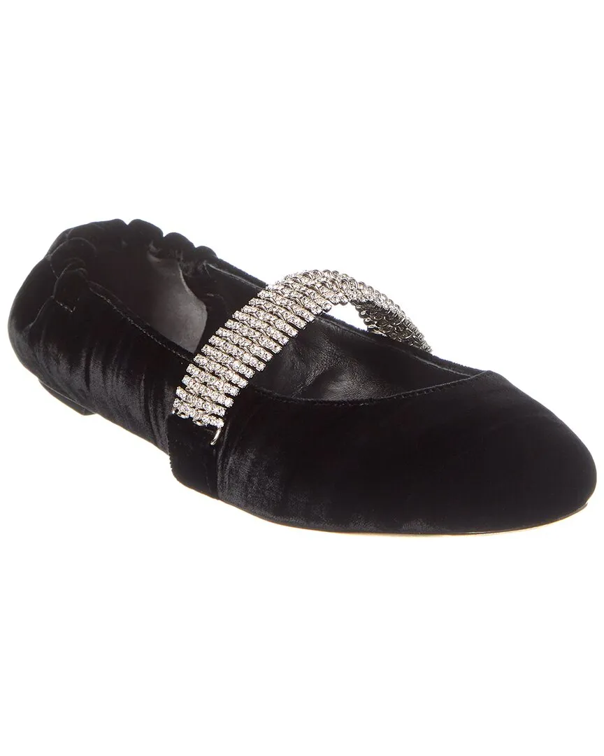 Alexandre Birman Camila Velvet Ballerina Flat