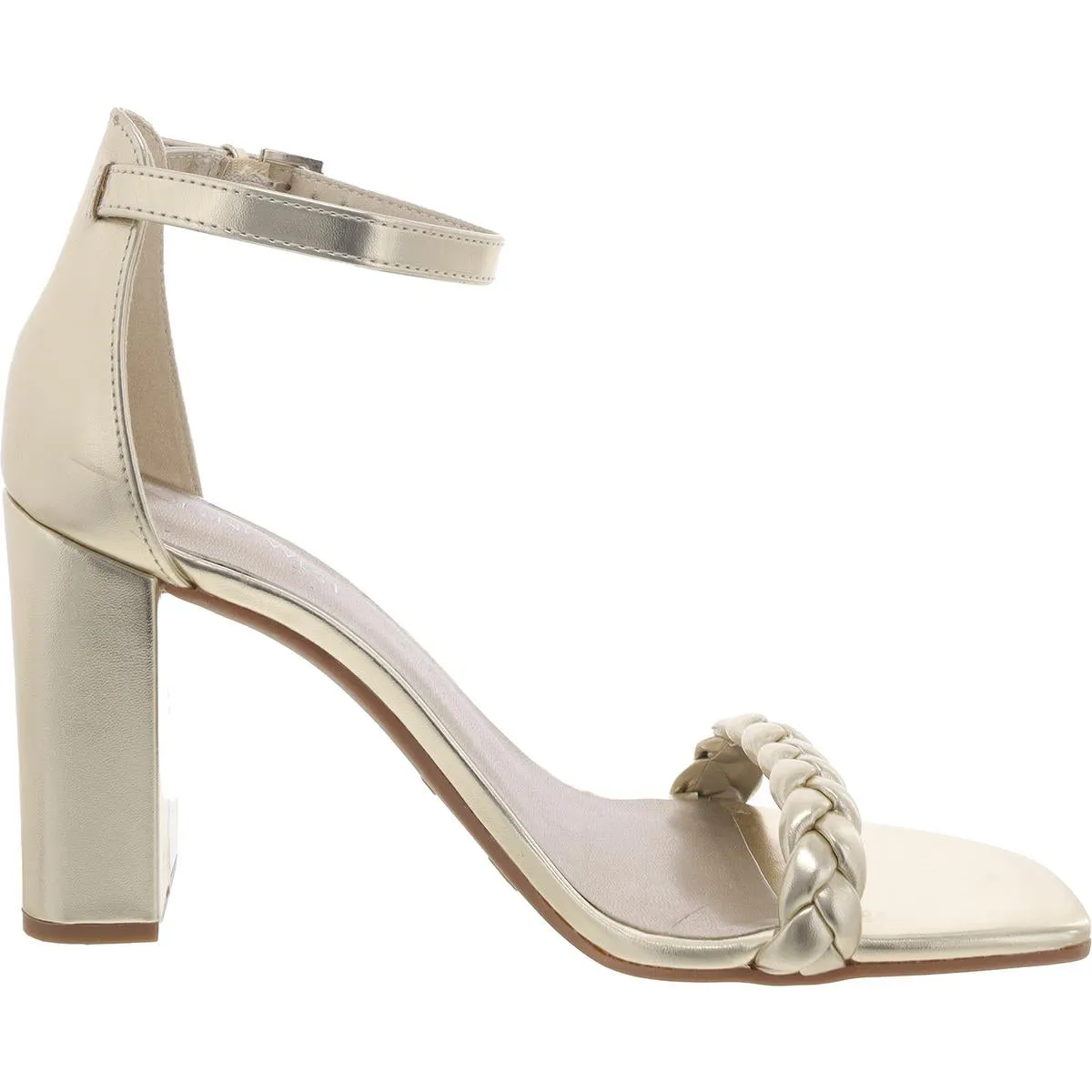 Allha 3 Womens Faux Leather Ankle Strap Heels