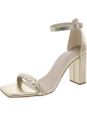 Allha 3 Womens Faux Leather Ankle Strap Heels