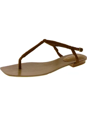 AMELIA Womens Leather Thong Flatform Sandals