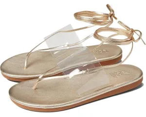 Ancient Greek Sandals Eygenia Women's Clear Platinum Wrap-Around Sandals KHD711