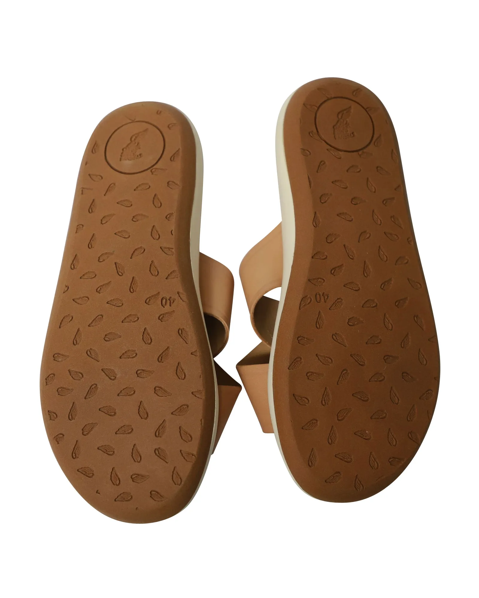 Ancient Greek Thais Comfort Slip-On Sandals in Brown Leather