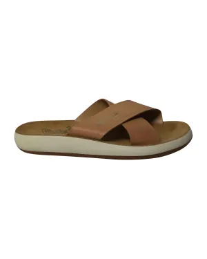 Ancient Greek Thais Comfort Slip-On Sandals in Brown Leather