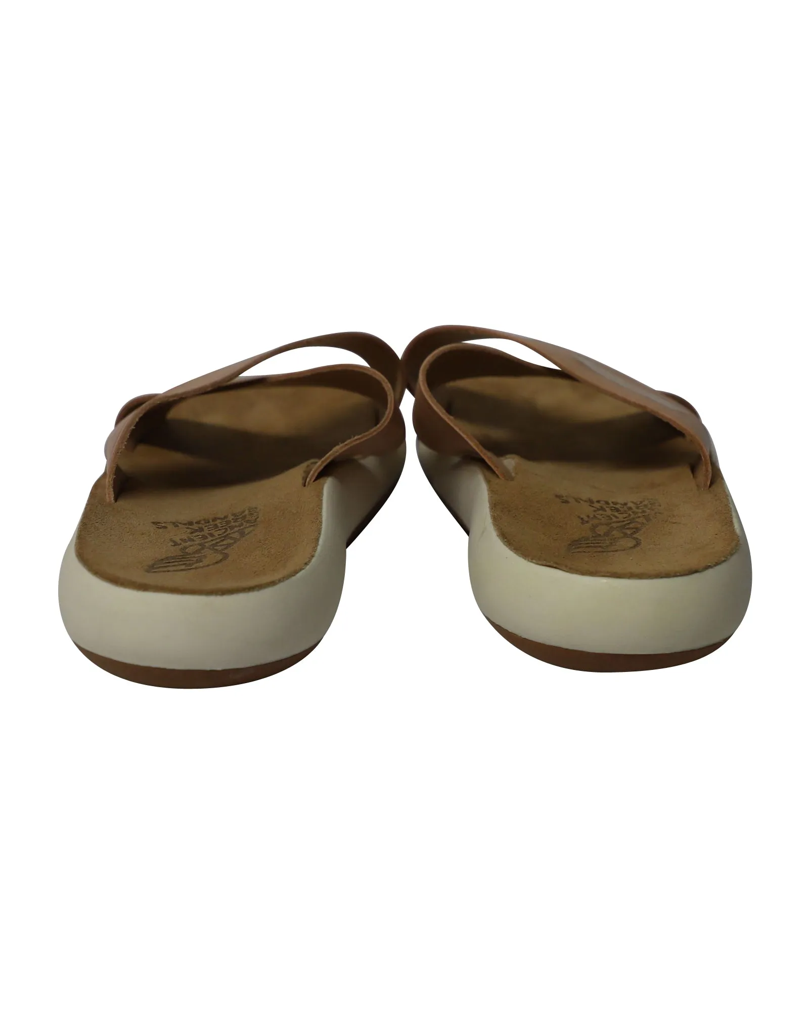 Ancient Greek Thais Comfort Slip-On Sandals in Brown Leather