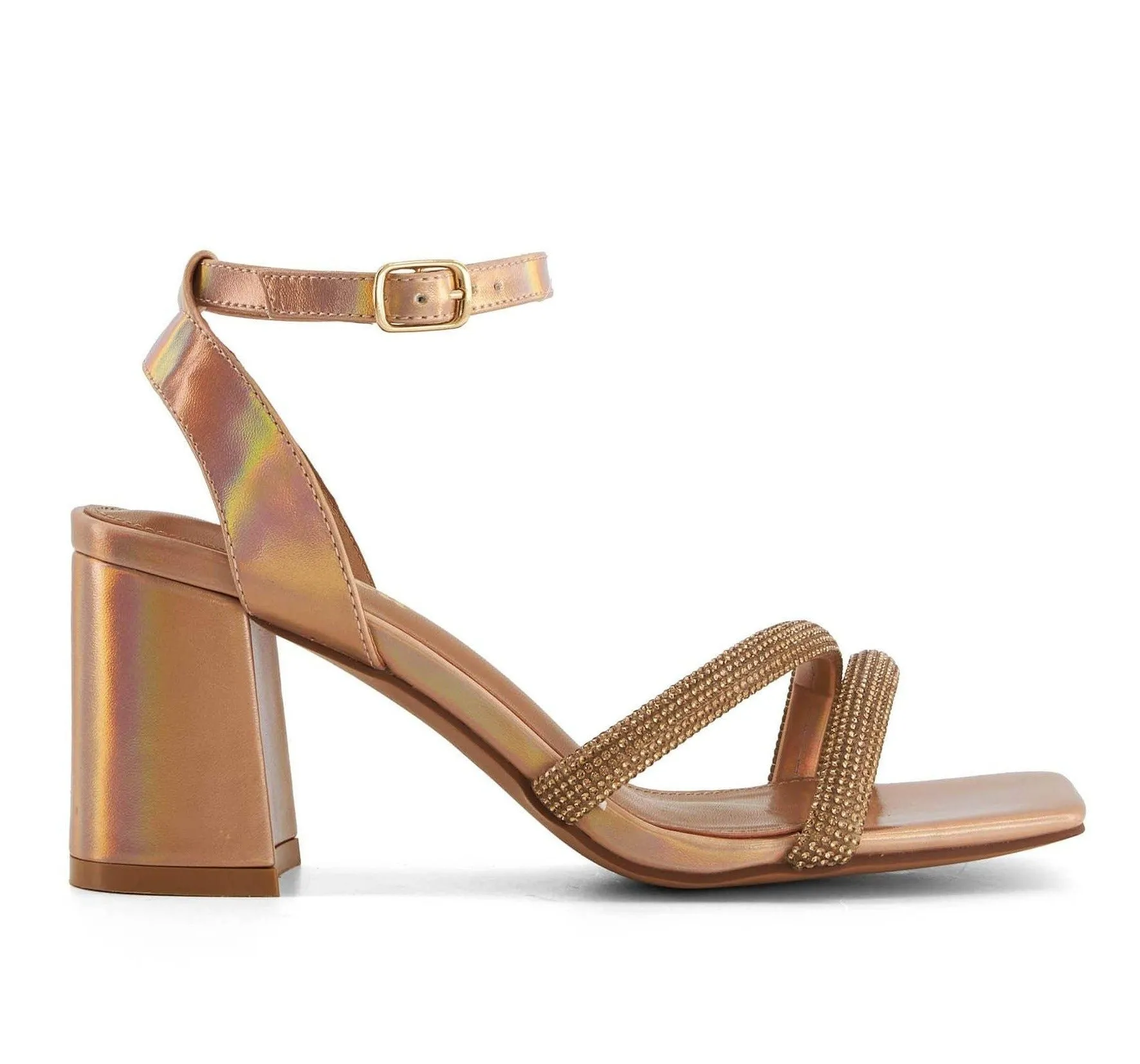 Andrea Exclusive High Heels Sandals With Rhinestones Straps