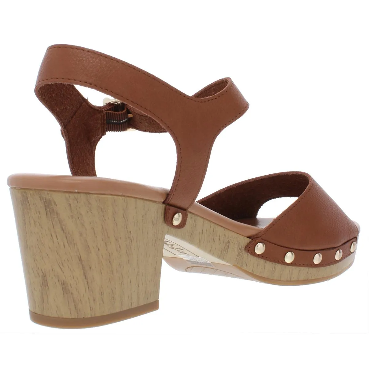 Andreas Womens Faux Leather Platform Heel Sandals