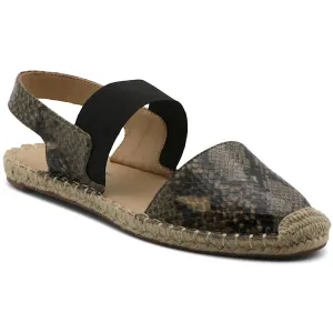 Angelo Womens Canvas Slingback Flat Sandals