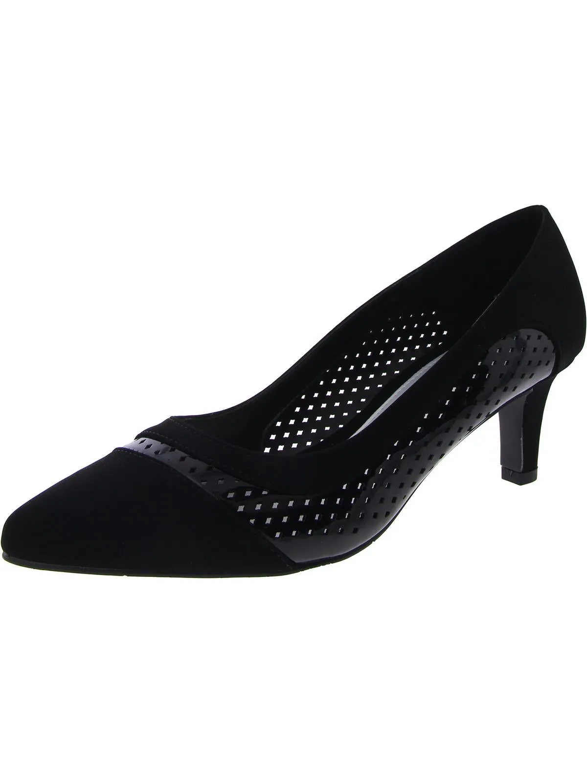 Ansen  Womens Faux Leather Pointed Toe Pumps
