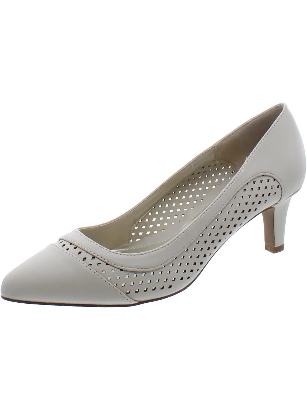 Ansen  Womens Faux Leather Pointed Toe Pumps