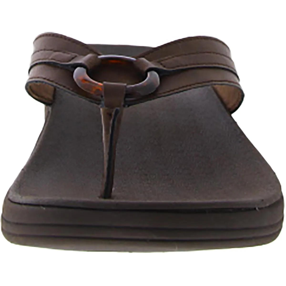 Arch Fit Maui-Summer Fun Womens Faux Leather Casual Flip-Flops