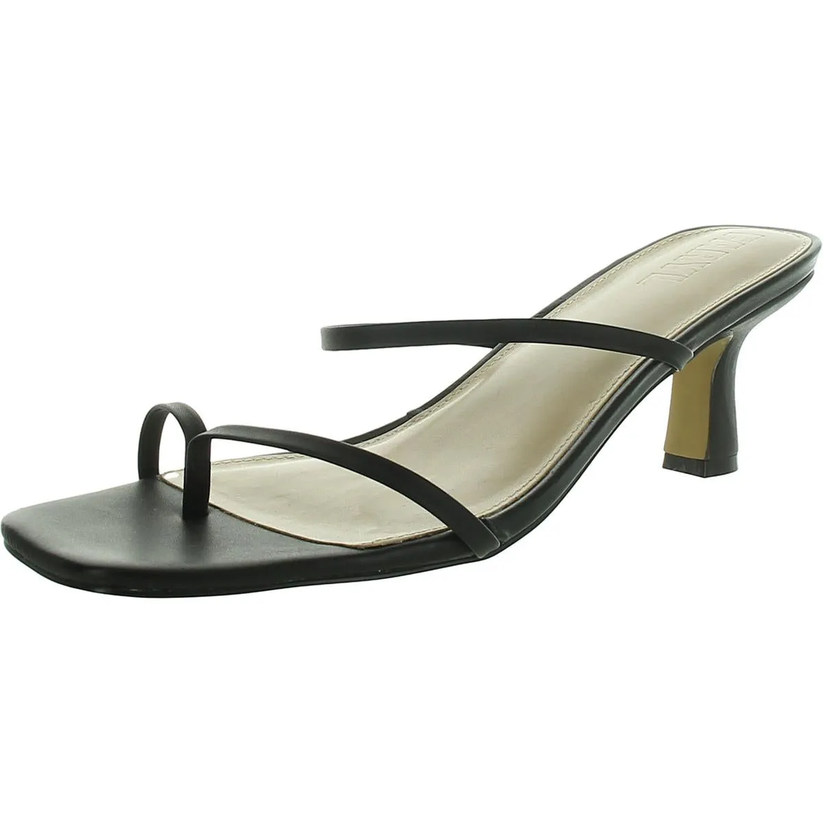 Aria Womens Leather Slip-On Slide Sandals