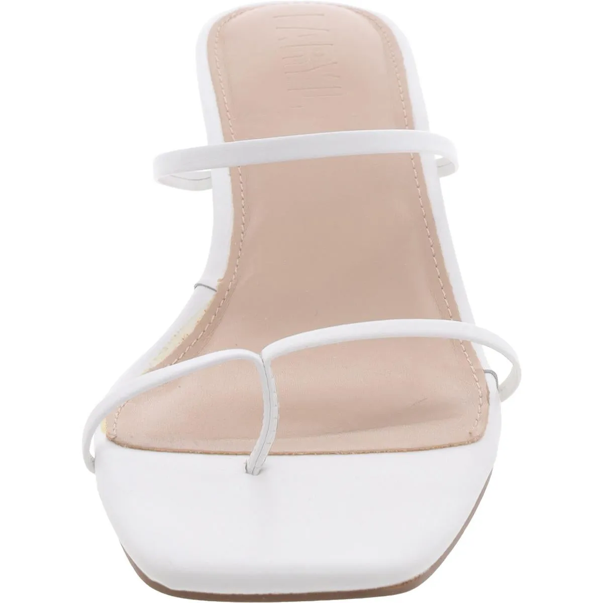 Aria Womens Leather Slip-On Slide Sandals