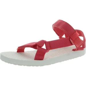 Aruba Womens Textured Adjustable Flatform Sandals
