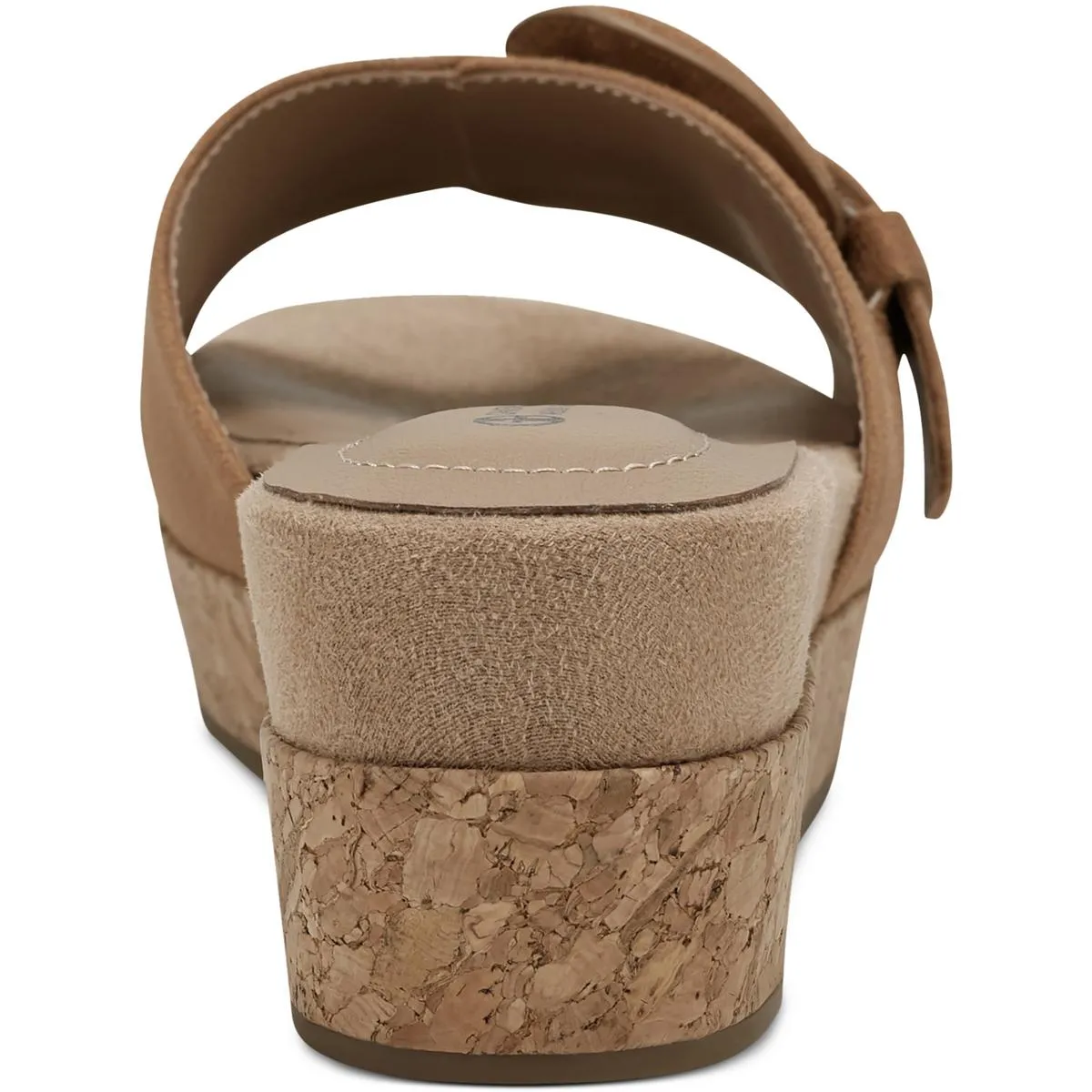 Ashllyn Womens Faux Suede Cork Wedge Sandals