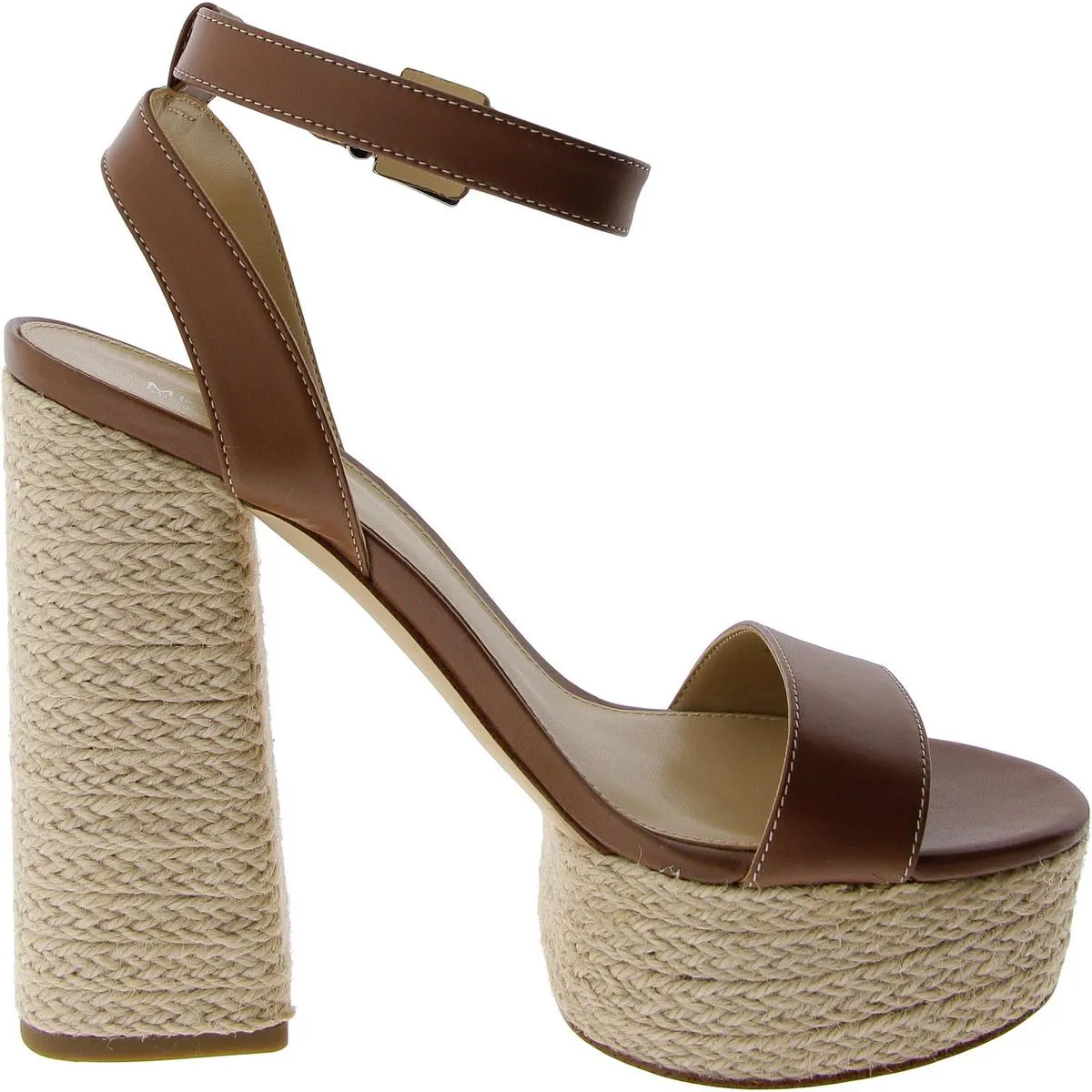 Ashton Womens Leather Block Heel Platform Sandals