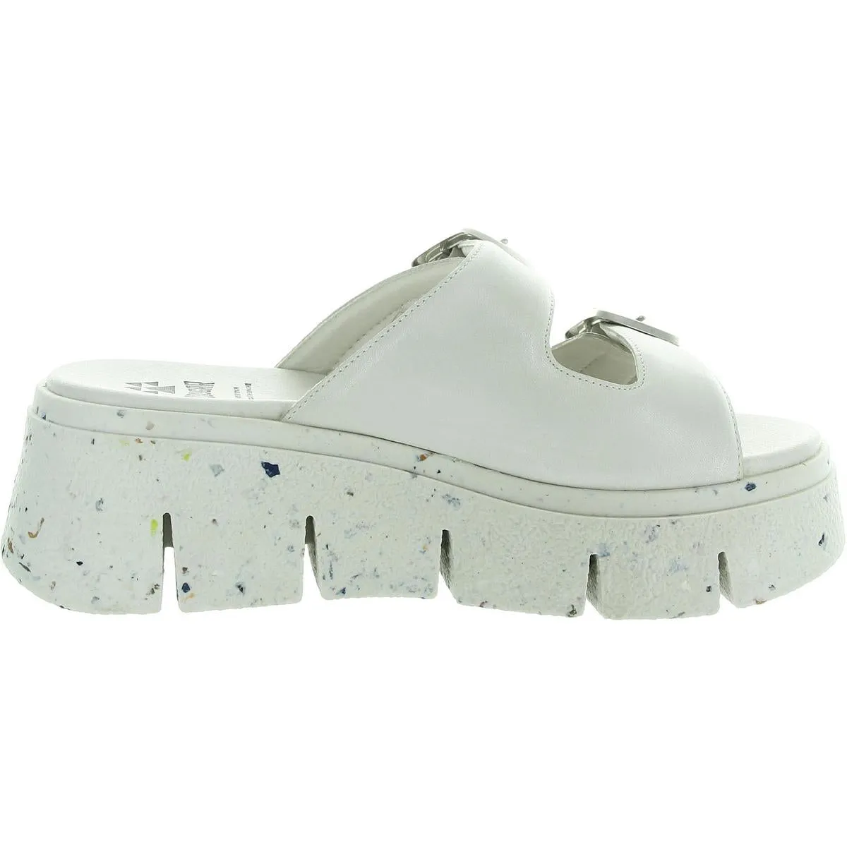 Astrid Womens Buckle Leather Platform Sandals