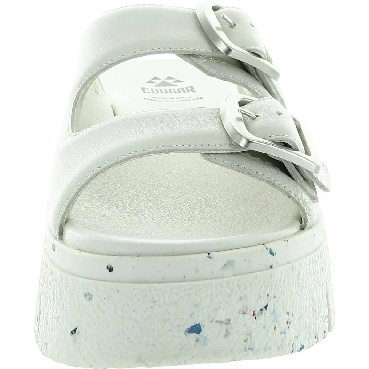Astrid Womens Buckle Leather Platform Sandals