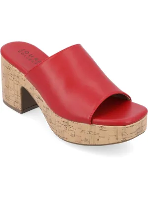 ASTTER Womens Faux Leather Open Toe Clogs
