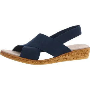ATLANTIC Womens Cushioned Footbed Stretch Strappy Sandals