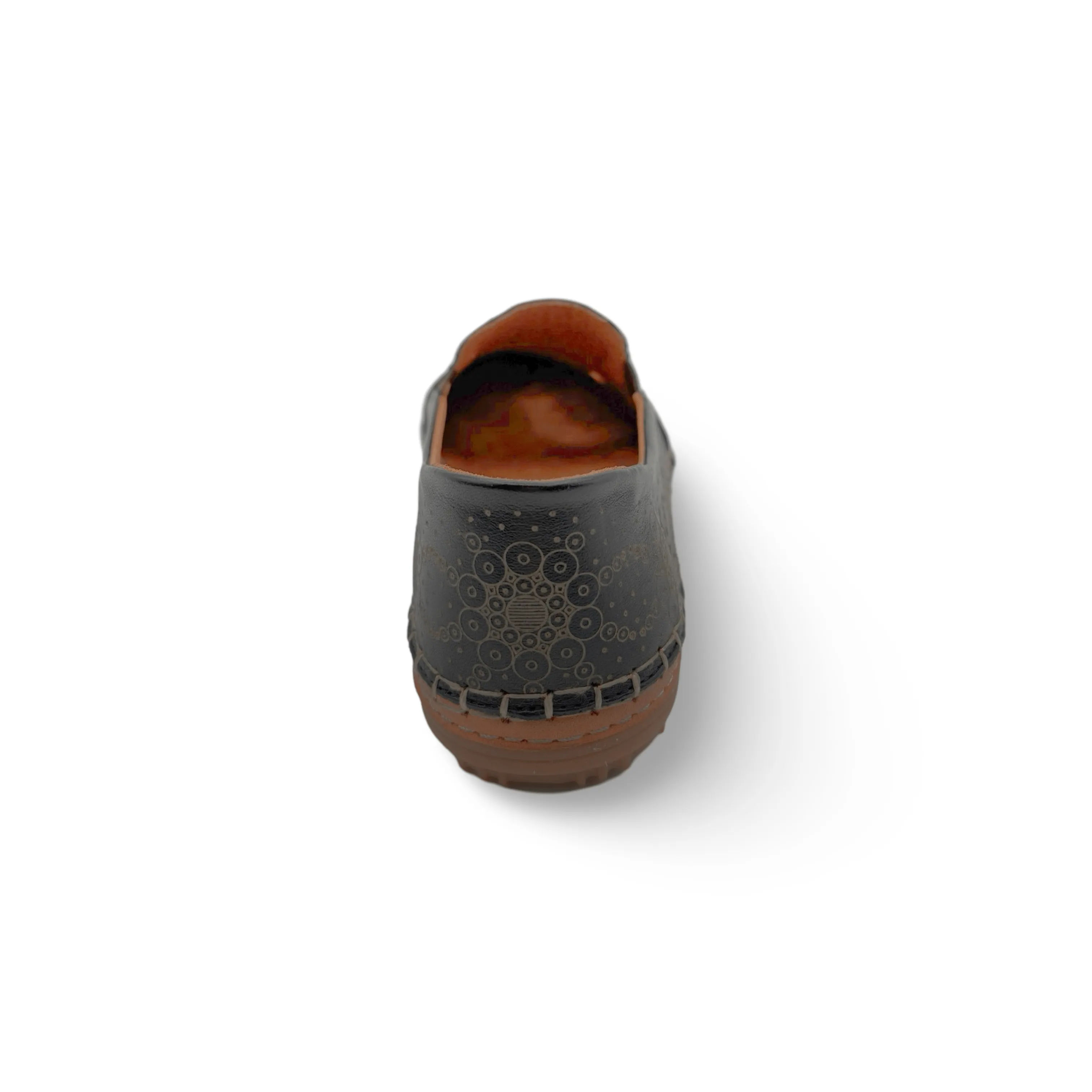 Atzi Black Leather Flat