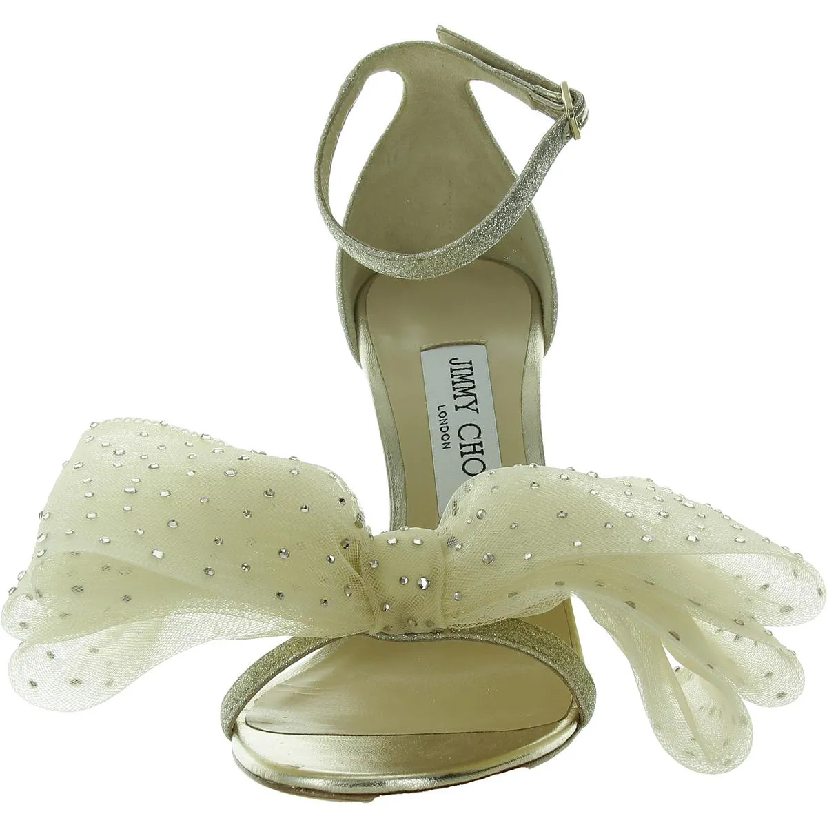 Aveline 100 Womens Bow Ankle Strap Heels