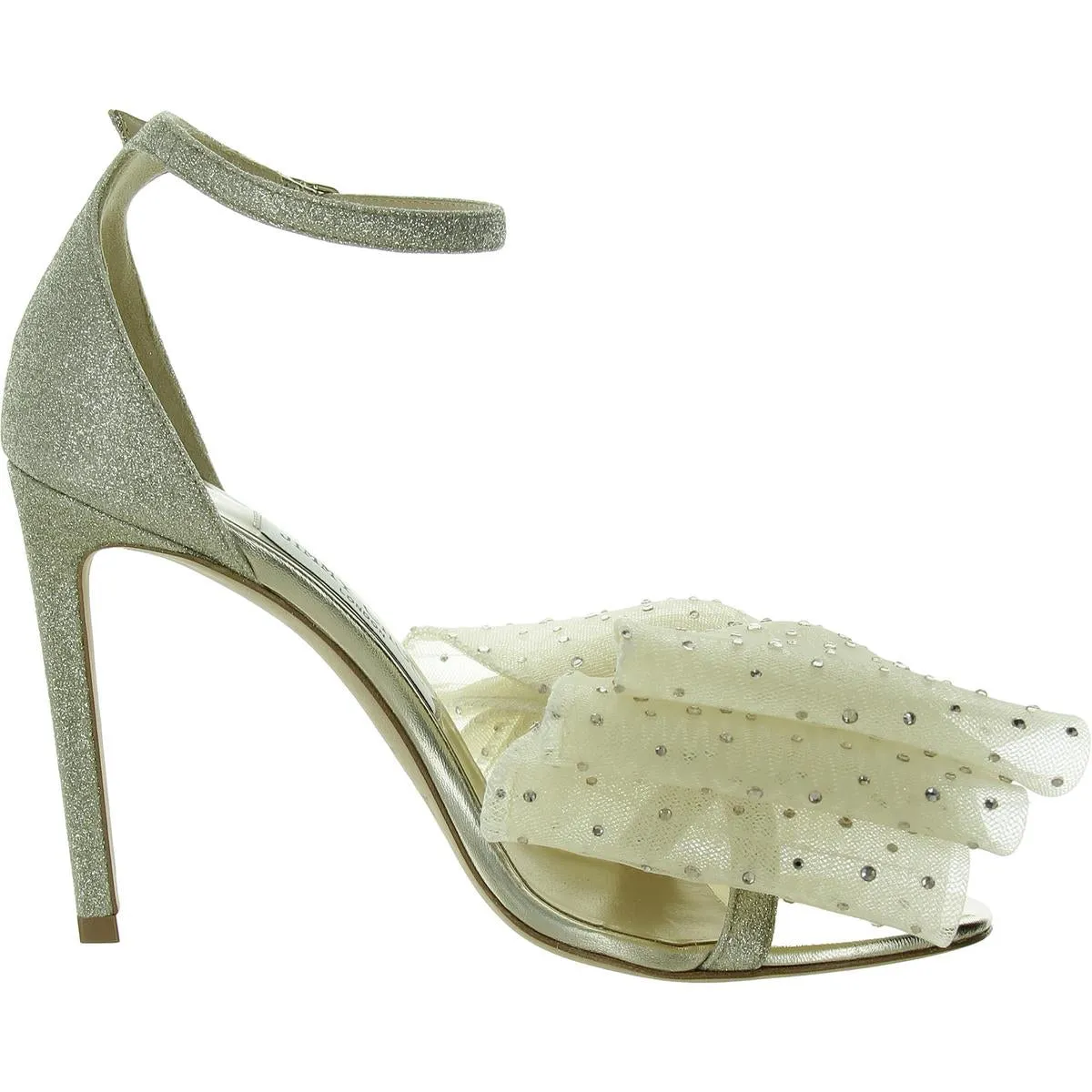 Aveline 100 Womens Bow Ankle Strap Heels