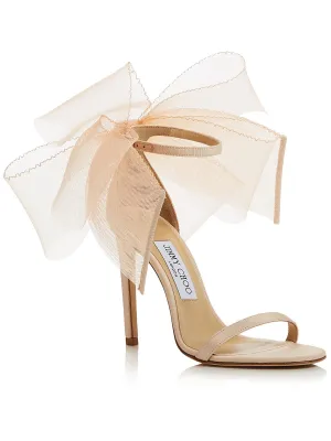 Aveline 100 Womens Bow Ankle Strap Heels