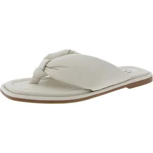 Axe Womens Solid Leather Flip-Flops