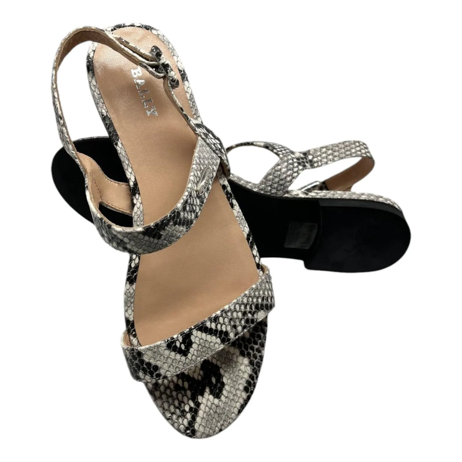 Bally Carlas 6234088 Women's Animal Print Leather Flat Sandals Size 6