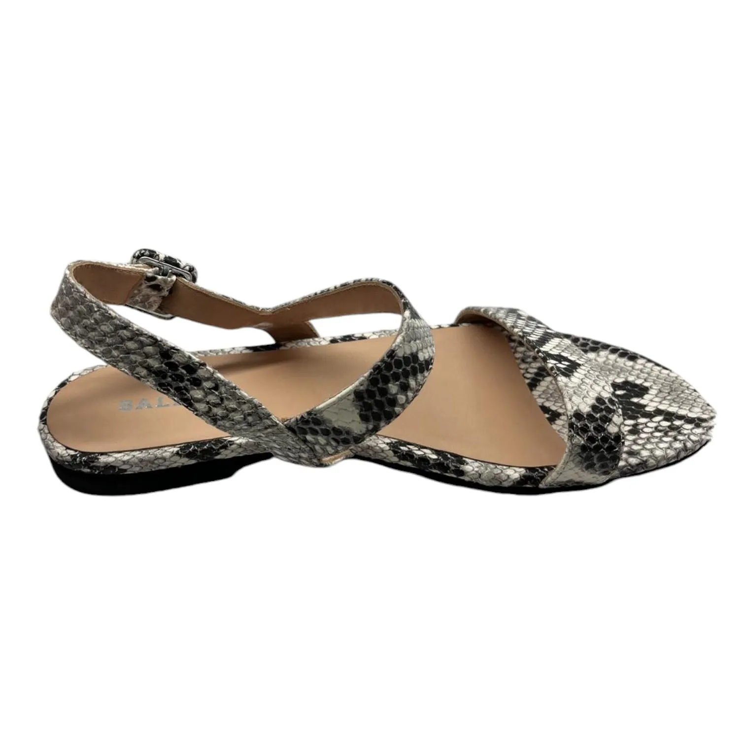 Bally Carlas 6234088 Women's Animal Print Leather Flat Sandals Size 6