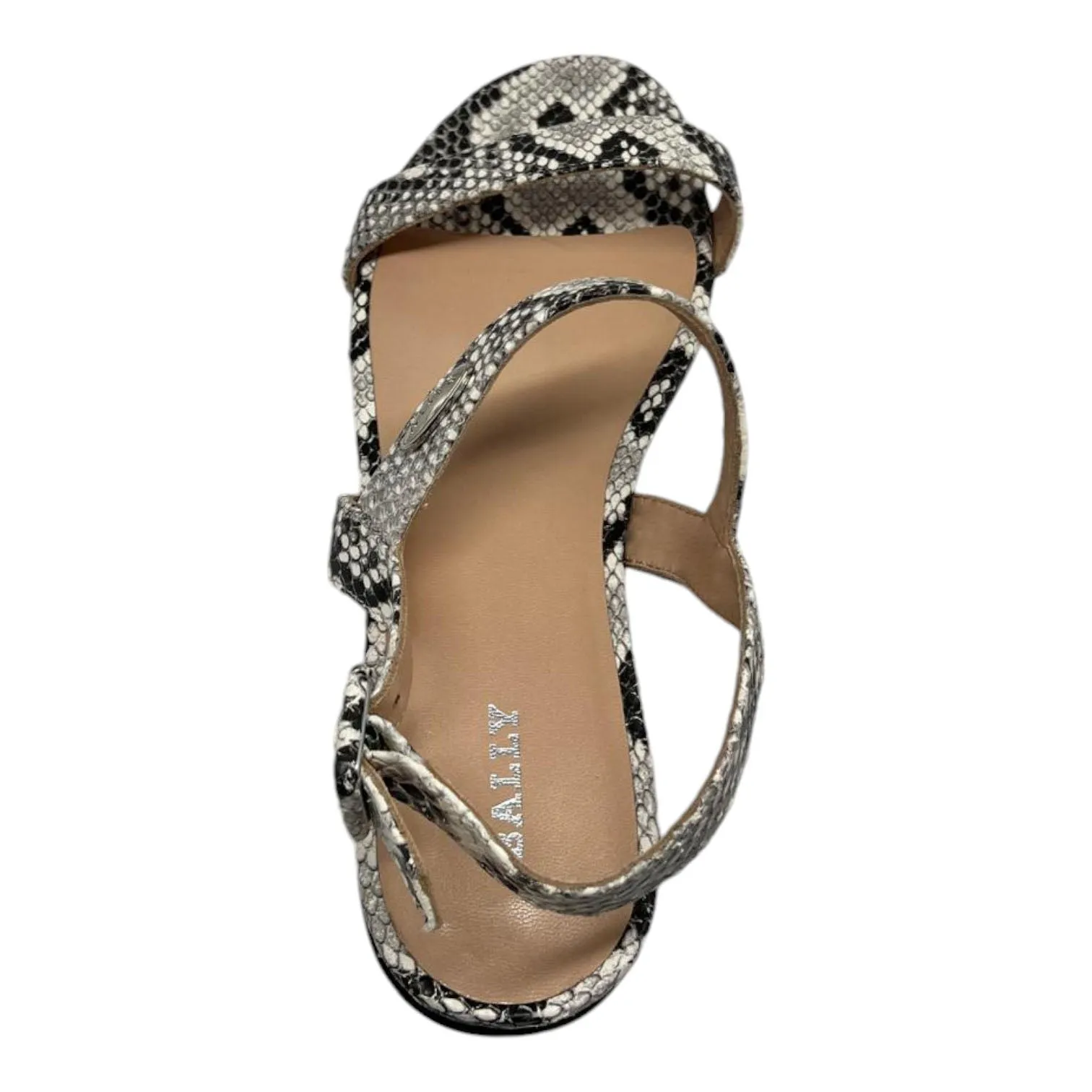 Bally Carlas 6234088 Women's Animal Print Leather Flat Sandals Size 6