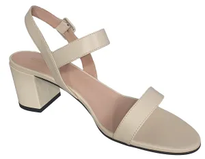 Bally Carlas 6234127 Women's Bone Lamb Leather Heeled Sandals
