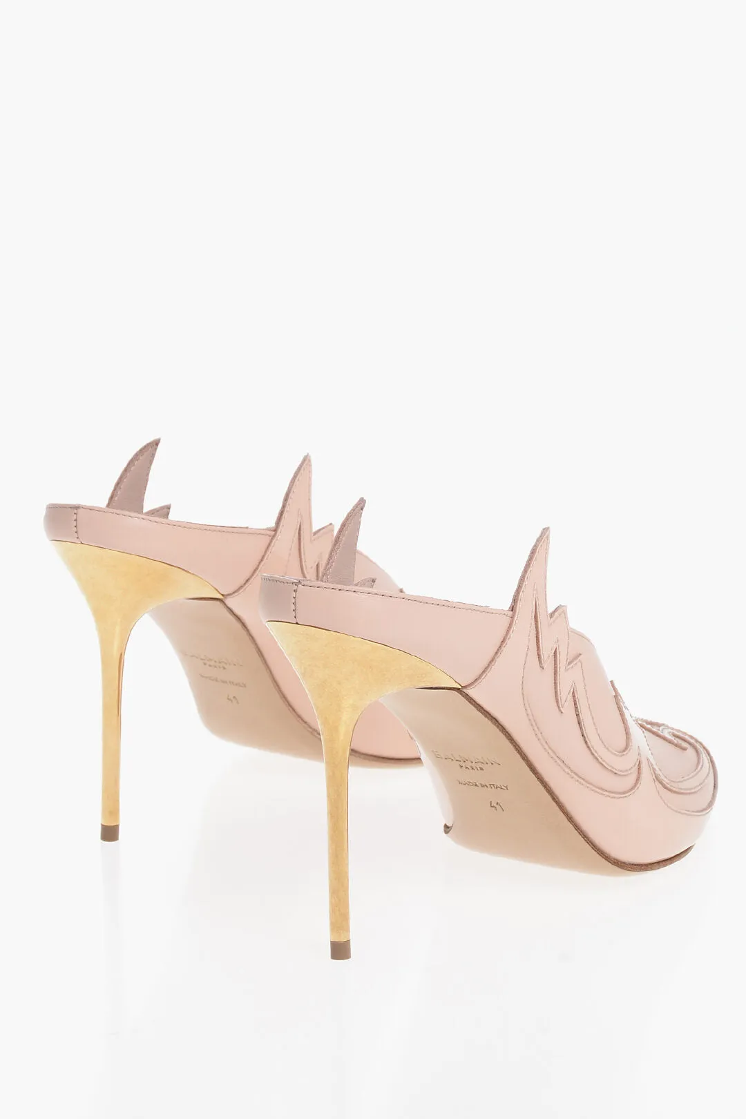 Balmain Patent Leather Pumps With Decorative Frill