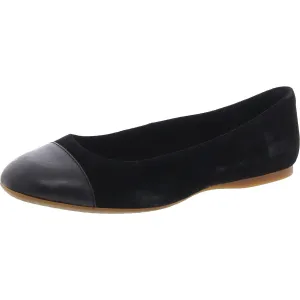 BATTI Womens Mixed Media Faux Suede Ballet Flats
