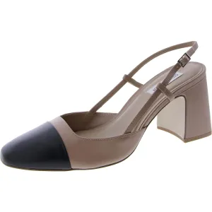 Becka Womens Colorblock Cap Toe Slingback Heels