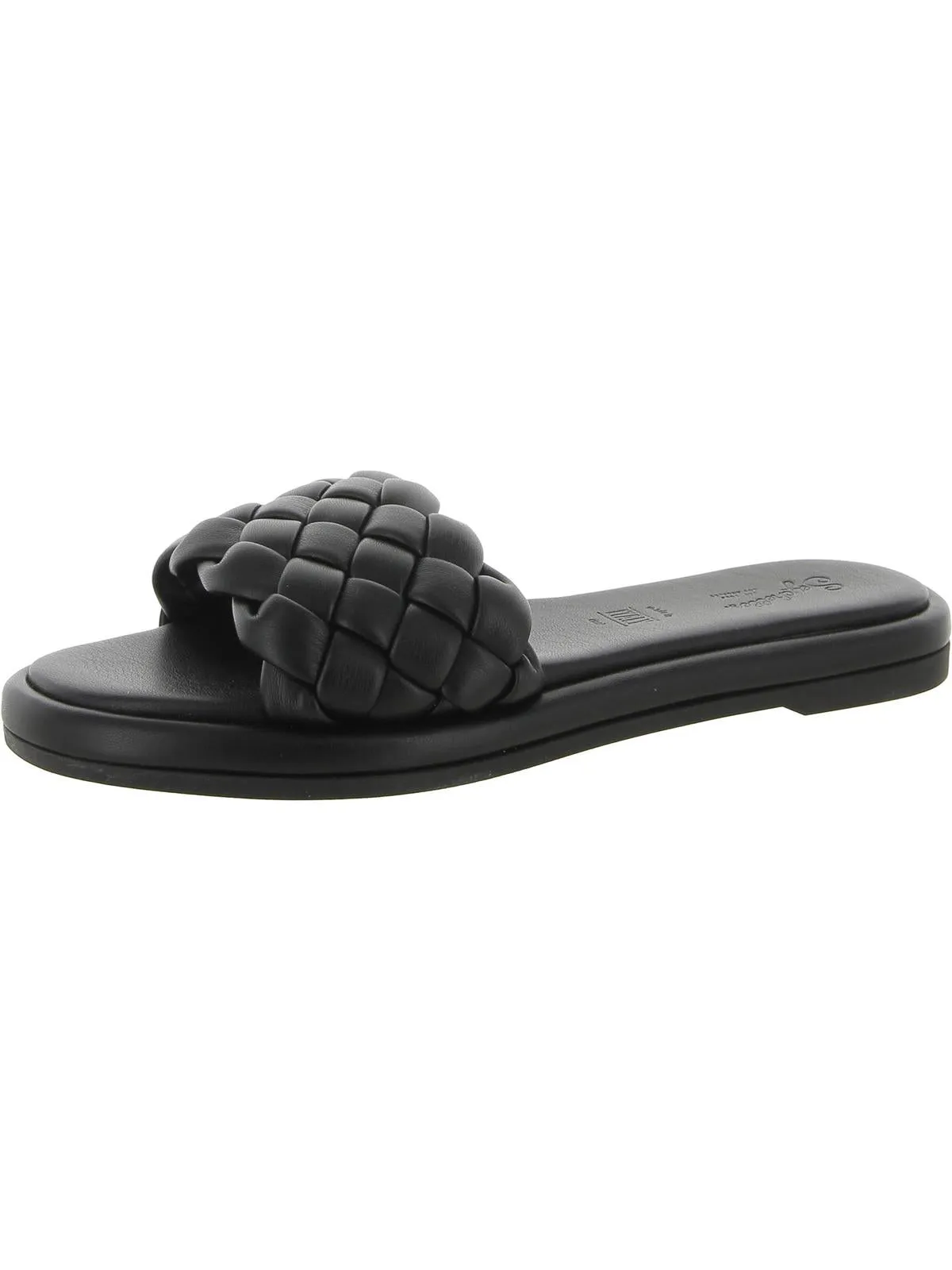Bellissima Womens Woven Cushioned Footbed Flat Sandals