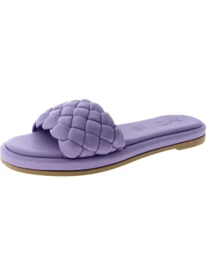 Bellissima Womens Woven Cushioned Footbed Flat Sandals